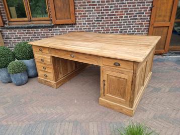 Teak partnerdesk/bureau GRATIS LEVERING  beschikbaar voor biedingen