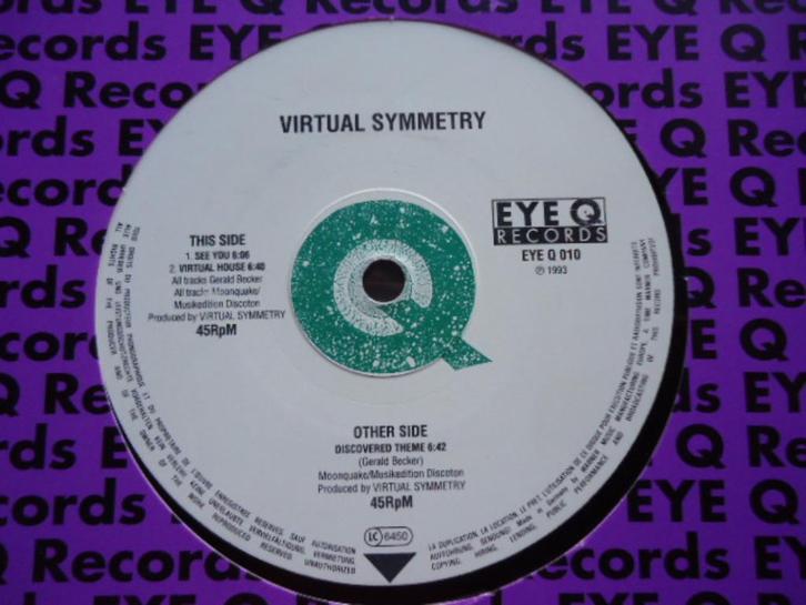 Virtual Symmetry ‎– Discovered Theme (Eye Q), Cd's en Dvd's, Vinyl | Dance en House, Gebruikt, Techno of Trance, 12 inch, Ophalen of Verzenden