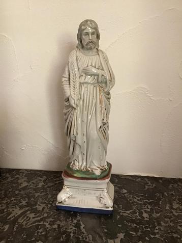Statue ancienne en porcelaine de Saint Joseph, Enlèvement ou Envoi