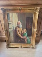 Grande peinture sur toile encadrée et signée, Antiquités & Art, Enlèvement