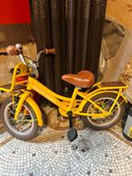 gele kinderfiets “super super cooper bamboo” 14 inch, Fietsen en Brommers, Ophalen, Gebruikt