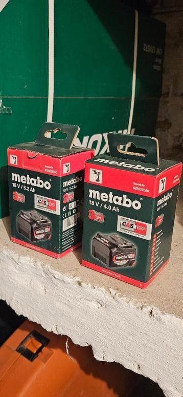 Batteries Métabo Neuves 18V 4AH beschikbaar voor biedingen
