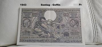 100 frank of 20 belgas 1943  - Vlaams beschikbaar voor biedingen