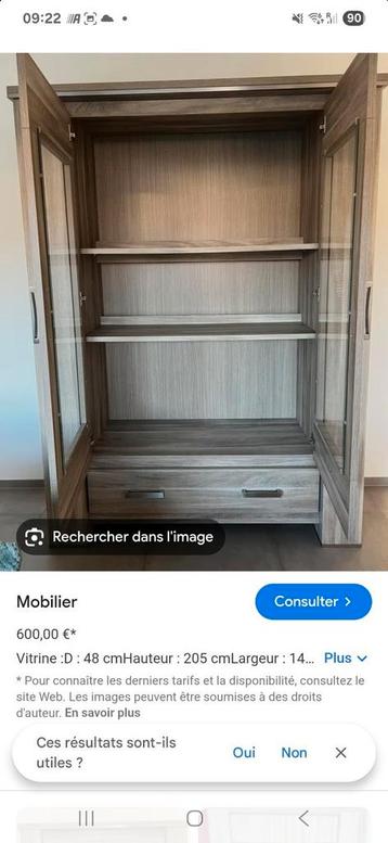 Vaisselier ou vitrine  beschikbaar voor biedingen