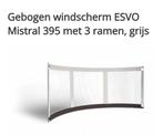 Gebogen windscherm ESVO Mistral 395 met 3 ramen, Ophalen, Gebruikt