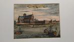 originele ingekleurde gravure S Bernardus abdij Hemiksem, Antiek en Kunst, Kunst | Etsen en Gravures, Ophalen