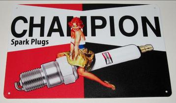 CHAMPION BOUGIES : Bord Champion Spark Plugs - Pin up Girl beschikbaar voor biedingen