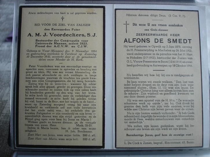 Lot (130) Doodsprentjes Priesters, Pauzen, Kardinaal enz, Verzamelen, Bidprentjes en Rouwkaarten, Rouwkaart, Verzenden