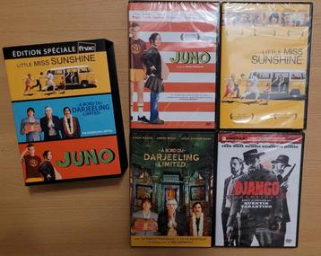 Coffret DVD Juno, Django, Little Miss Sunshine, Darjeeling beschikbaar voor biedingen