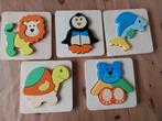 houten puzzels, Kinderen en Baby's, Speelgoed | Kinderpuzzels, Van hout, Minder dan 10 stukjes, Ophalen of Verzenden, 6 maanden tot 2 jaar