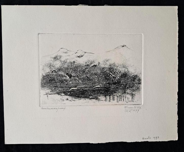 Frans Dille 1909-1999  ets   “ Nevels”   kunstenaarsproef, Antiek en Kunst, Kunst | Schilderijen | Klassiek, Ophalen of Verzenden