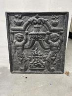 Antieke gietijzeren haardplaat – 18e eeuw – 50  60 cm, Antiek en Kunst, Curiosa en Brocante, Ophalen