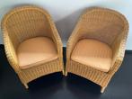 2 rotan zeteltjes met bijhorende kussens, Huis en Inrichting, Ophalen, Gebruikt, Landelijk