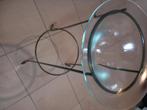 glazen vaas op staander, Huis en Inrichting, Woonaccessoires | Vazen, Ophalen, 50 tot 75 cm, Zwart, Glas