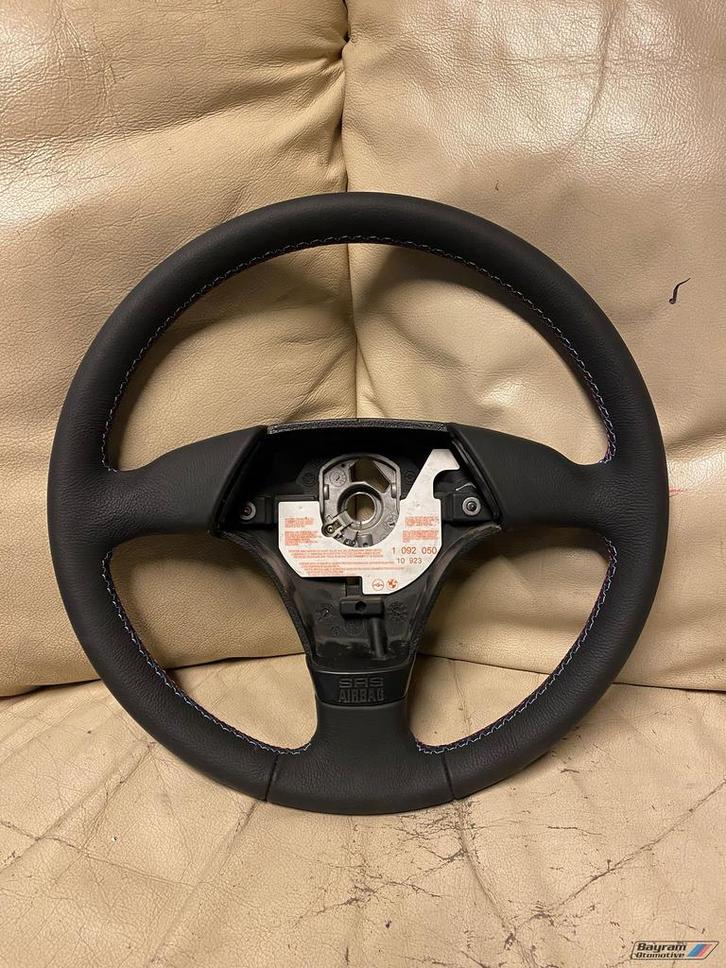 Bmw E36 sportstuur zwart leder met M3 stiksels 3serie stuur, Auto-onderdelen, Besturing, BMW, Gebruikt, Ophalen of Verzenden