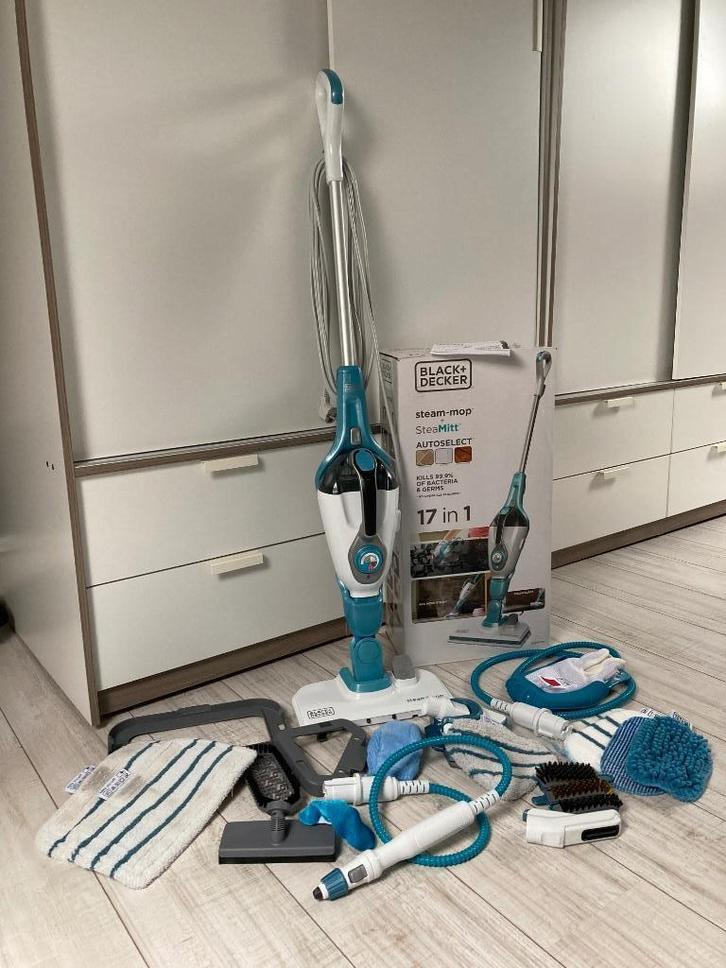 BLACK+DECKER 17-in-1 Steam-mop met SteaMitt & SteamBurst, Elektronische apparatuur, Stoomapparaten, Zo goed als nieuw, Stoomreiniger