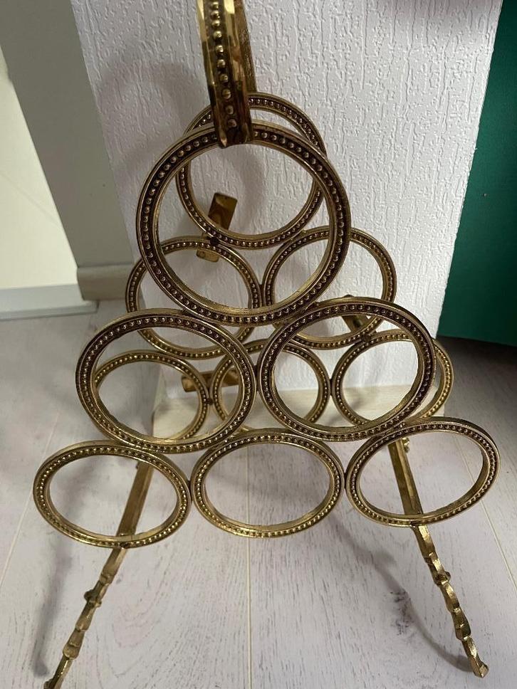Koperen wijnrek, Huis en Inrichting, Woonaccessoires | Wijnrekken, Zo goed als nieuw, Minder dan 50 cm, Overige materialen, 5 tot 15 flessen