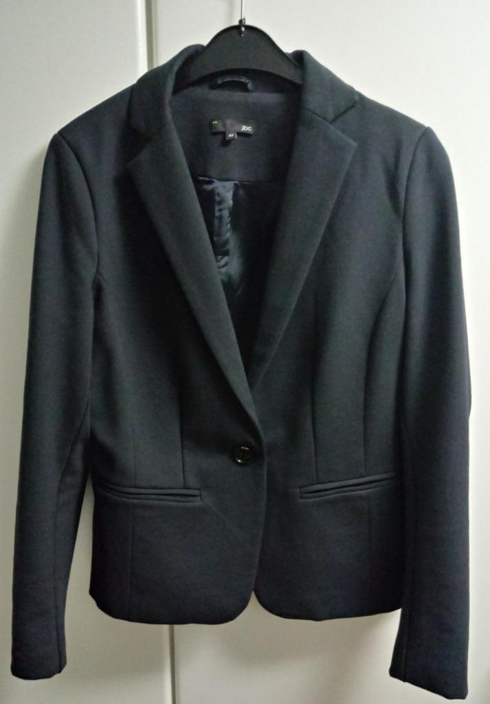 Donkergrijze getailleerde blazer, maat 42, Kleding | Dames, Jasjes, Kostuums en Pakken, Zo goed als nieuw, Maat 42/44 (L), Ophalen of Verzenden