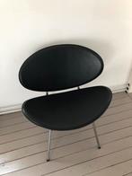 2 x vintage loungestoel, Huis en Inrichting, Stoelen, Ophalen, Gebruikt, Twee, Zwart