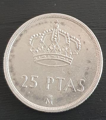 25 pesetas van Spanje van 1982 beschikbaar voor biedingen