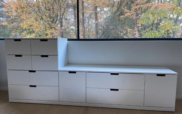 Combinatie ladekast + ladebankje Ikea Nordli, Huis en Inrichting, Kasten | Ladekasten, Kunststof, Overige materialen, Ophalen