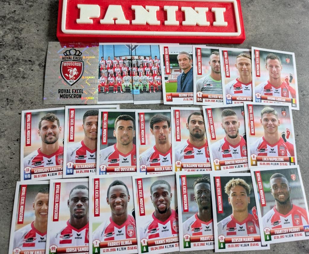 Panini FOOTBALL 2018/19 STICKERS 21X MOUSCRON VOETBAL, Ophalen of Verzenden, Nieuw