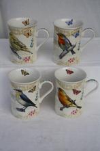 4 koffietassen / mokken met afbeeldingen van vogels in 1 lot, Ophalen of Verzenden, Zo goed als nieuw, Porselein, Kop(pen) en/of Schotel(s)