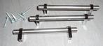 Poignées de porte de meuble acier et inox - Lot de 3 pièces, Bricolage & Construction, Enlèvement ou Envoi, Comme neuf, Autres types