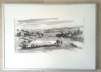 Heuvellandschap met brug 1969 - Jan Korthals 1916-1972, Ophalen of Verzenden