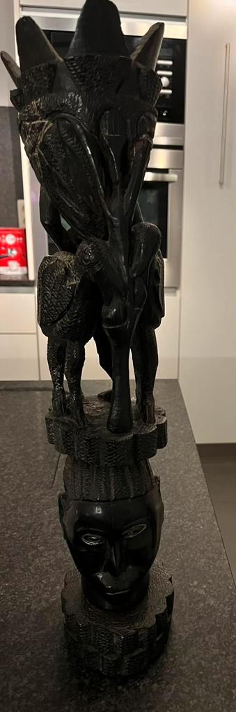 Statue/totem africain en bois sculpté à la main, Antiquités & Art, Art | Sculptures & Bois, Enlèvement