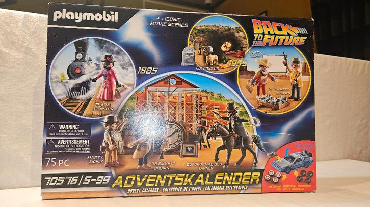 Playmobil Retour vers le futur 70576 + 70634 en boîte, Kinderen en Baby's, Speelgoed | Playmobil, Zo goed als nieuw, Complete set