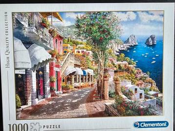 Puzzel 1000 stukjes Clementoni, Capri, volledig.