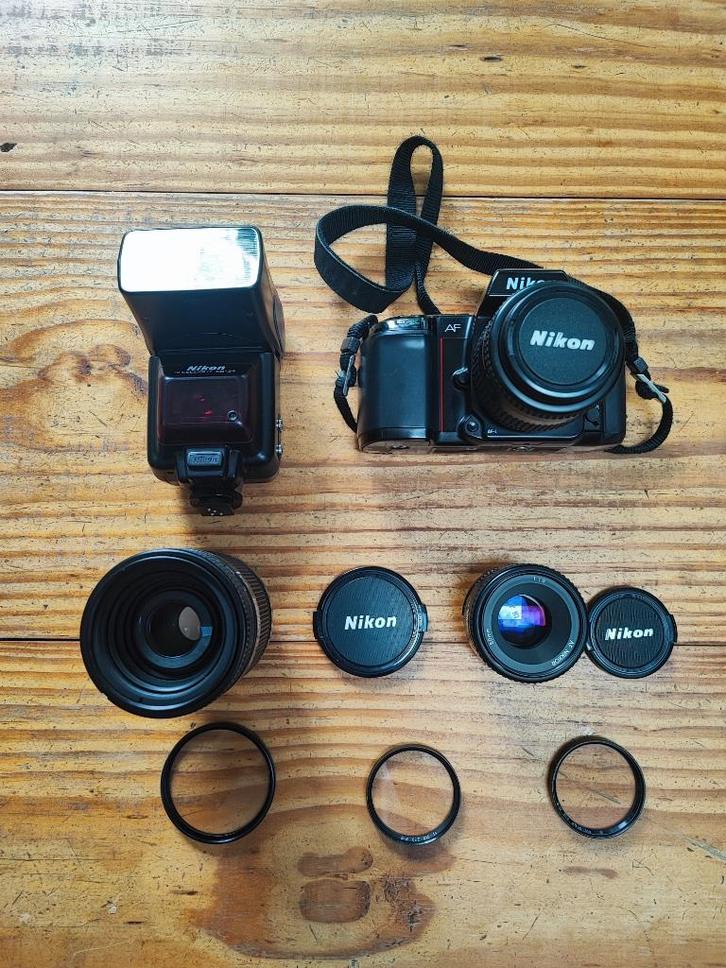Kit Nikon F-801 AF, Audio, Tv en Foto, Fotocamera's Analoog, Zo goed als nieuw, Spiegelreflex, Nikon, Ophalen