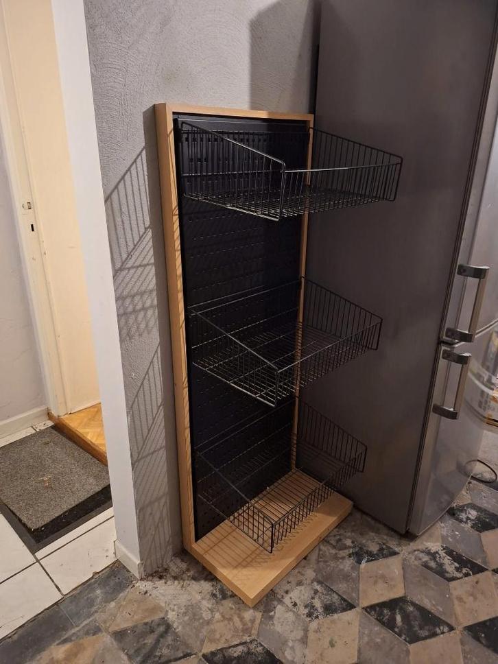 opbergrek met metalen manden, Huis en Inrichting, Kasten | Stellingkasten, Gebruikt, Ophalen