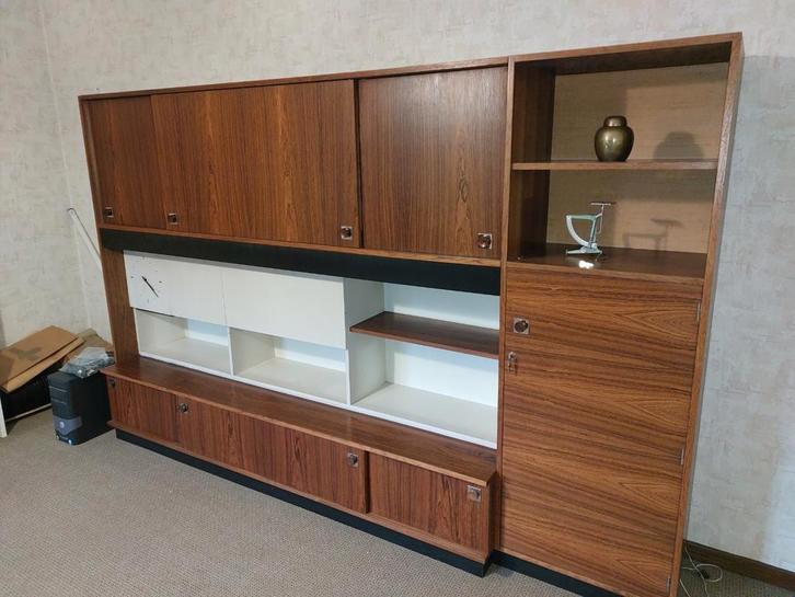 Vintage design multifunctioneel wandmeubel + buisverlichting, Huis en Inrichting, Kasten | Wandmeubels, Gebruikt, Ophalen