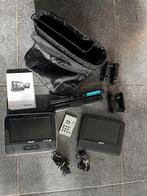 Draagbare Philips DVD spelers (2) voor in de auto, Dvd-speler, Philips, Gebruikt, Draagbaar