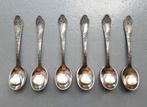 Set van 6 antieke koffielepels koper nikkel zink verzilverd, Antiek en Kunst, Ophalen of Verzenden