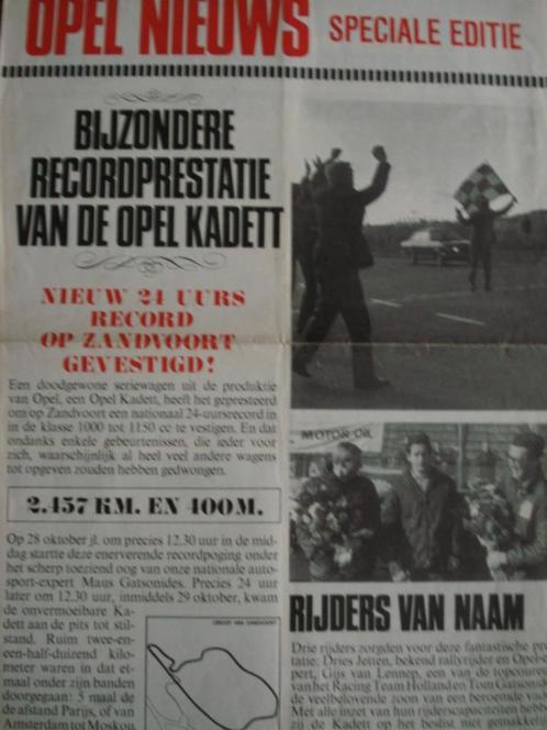Opel Kadett 24 uurs record 1966 Maus Gatsonides Brochure Cat, Boeken, Auto's | Folders en Tijdschriften, Gelezen, Opel, Verzenden