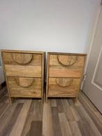 2 nachtkastjes van Maison du Monde, Ophalen, Zo goed als nieuw, Hout