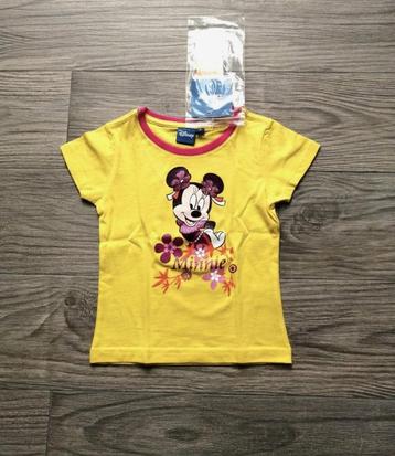Geel T-Shirt met Minnie Mouse in Glitter-Print - 4 Jaar