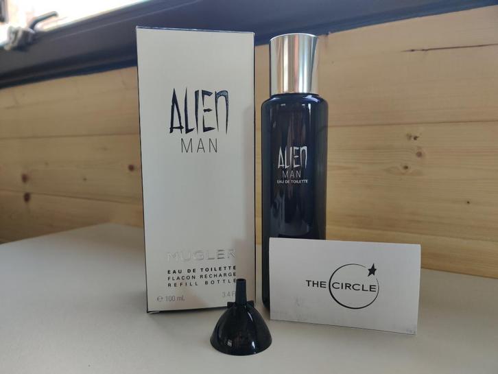 Mugler Alien Man 100ml EDT - Refill Bottle, Handtassen en Accessoires, Uiterlijk | Parfum, Nieuw, Verzenden
