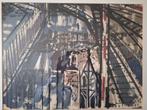 KOOPJE aquarel Landschap met treinsporen kunstenaar onbekend, Antiek en Kunst, Kunst | Tekeningen en Fotografie, Ophalen
