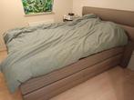 Boxspring, Ophalen, Crème, Tweepersoons, 140 cm