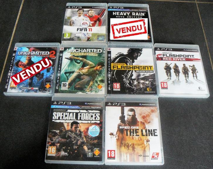 7 JEUX PS3 ETAT IMPECABLE, Consoles de jeu & Jeux vidéo, Jeux | Sony PlayStation 3, Comme neuf, Aventure et Action, 2 joueurs
