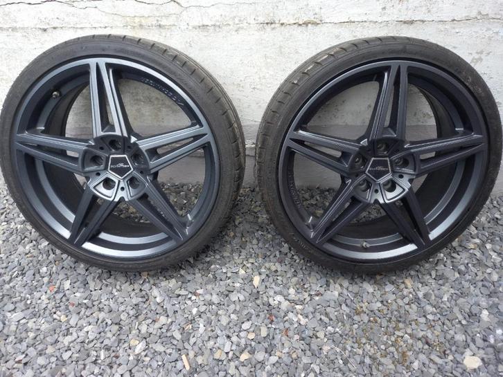 Quatre roues, jantes alliage avec pneus., Auto-onderdelen, Banden en Velgen, Band(en), Zomerbanden, 19 inch, 215 mm, Personenwagen