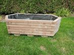 Houten plantenbak met rubberen binnenbekleding, Ophalen, Zo goed als nieuw
