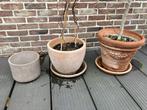 Terracotta bloempotten, Rond, Zo goed als nieuw, Minder dan 40 cm, Tuin