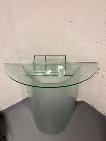 Console tafel - Design by Glaverbel gebogen glas beschikbaar voor biedingen