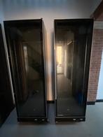 2 réfrigérateurs Combisteel avec portes vitrées (noir), Sans bac à congélation, 160 cm ou plus, 60 cm ou plus, Enlèvement ou Envoi