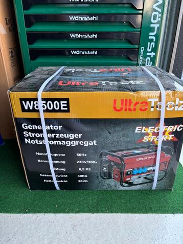 Générateur d'essence UltraToolz 230V/380V 6.5HP E-Start, Neuf, Démarrage électrique, Essence, Moins de 5 kVA